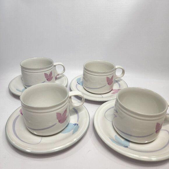 Studio Nova Double Up JF011 His Her Blossom Flower Coffee Cup Mug 4 Saucers/Mugs - Picture 3 of 11